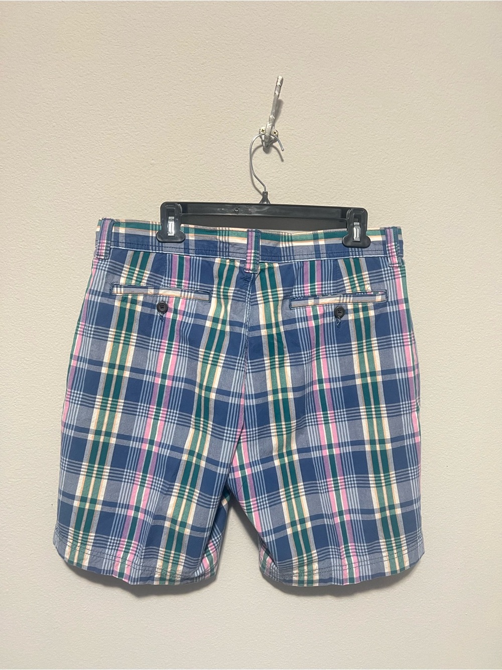 St. John's Bay Blue Plaid Shorts - Picture 4 of 8
